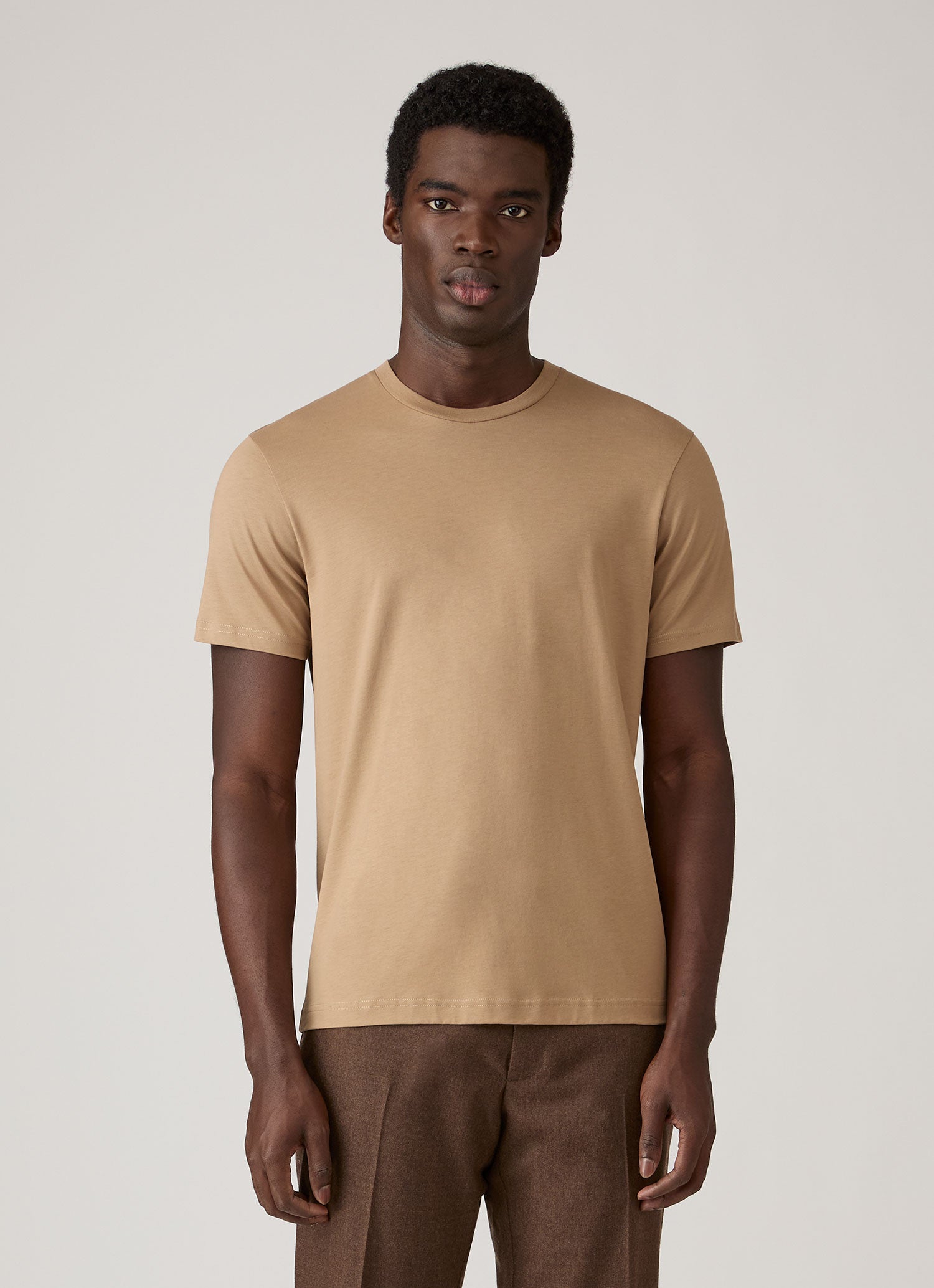 Men's Midweight T-shirt in Dark Beige