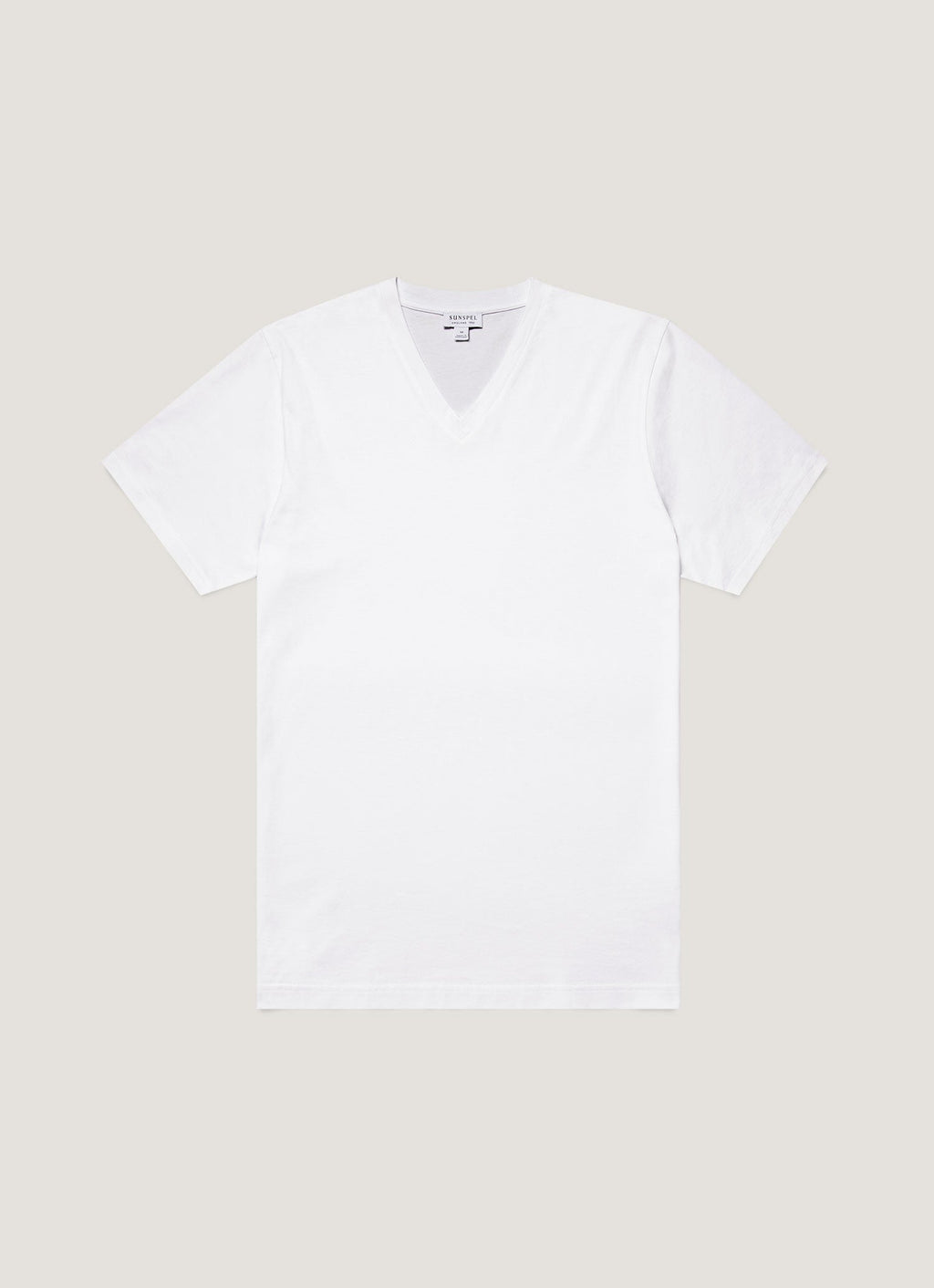Men's V-neck Midweight T-shirt in White