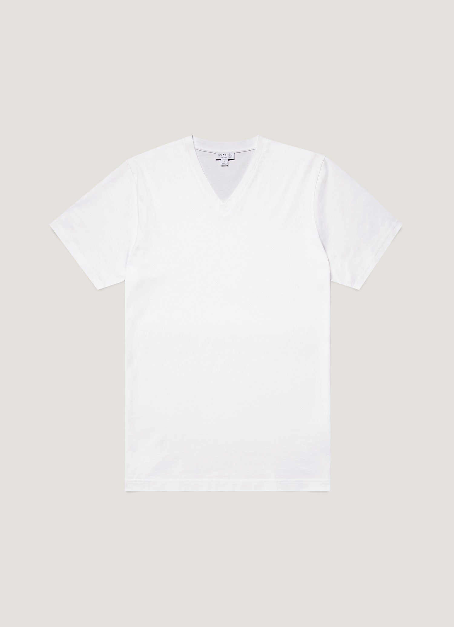 Men's V-neck Midweight T-shirt in White