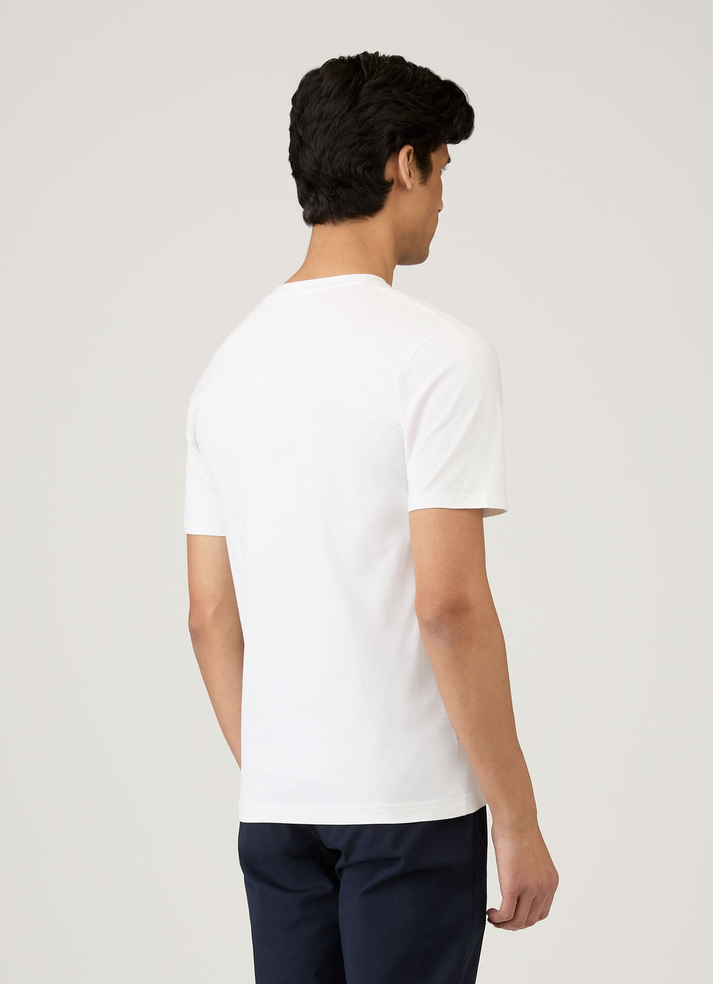 Men's V-neck Midweight T-shirt in White
