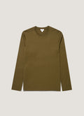 Men's Long Sleeve Midweight T-shirt in Loden Green