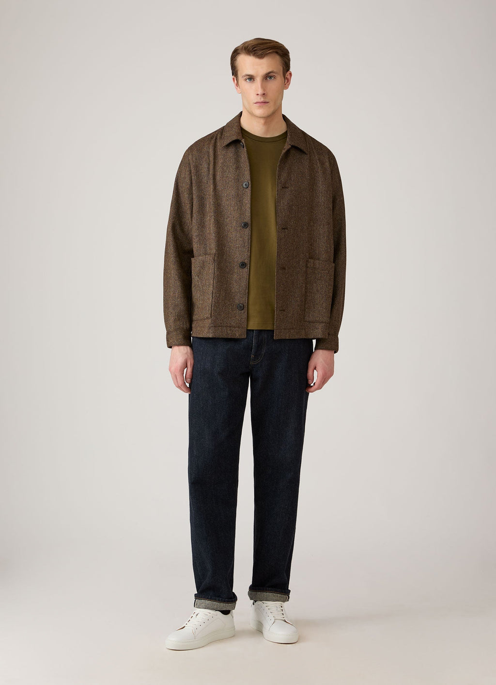 Men's Long Sleeve Midweight T-shirt in Loden Green