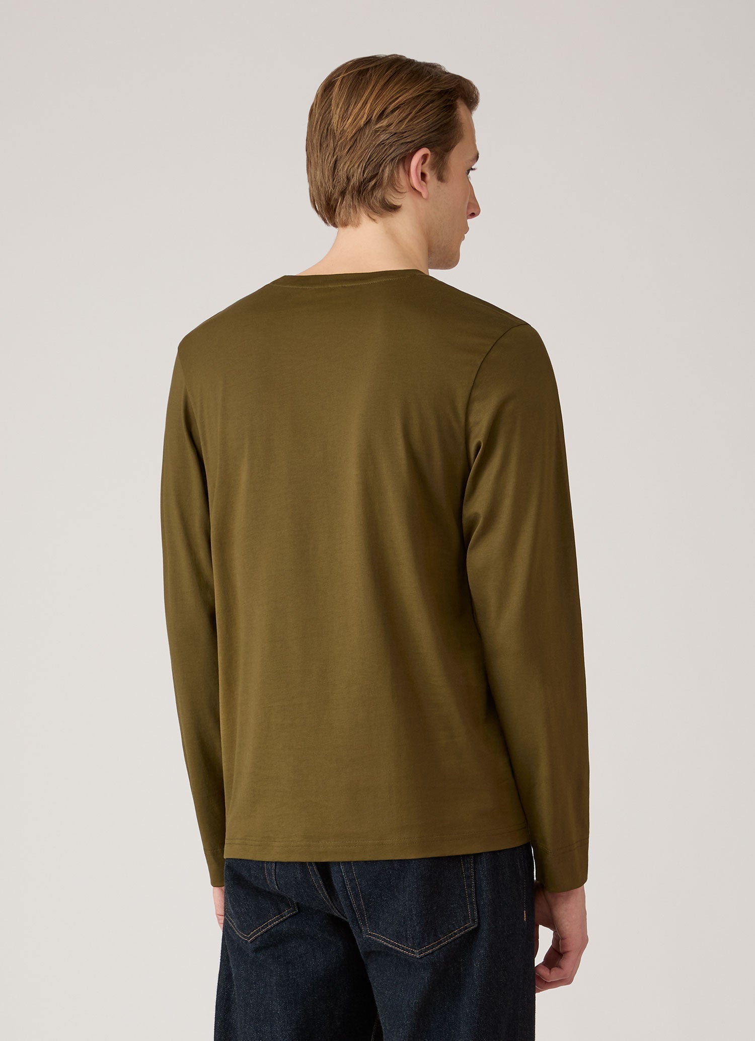 Men's Long Sleeve Midweight T-shirt in Loden Green