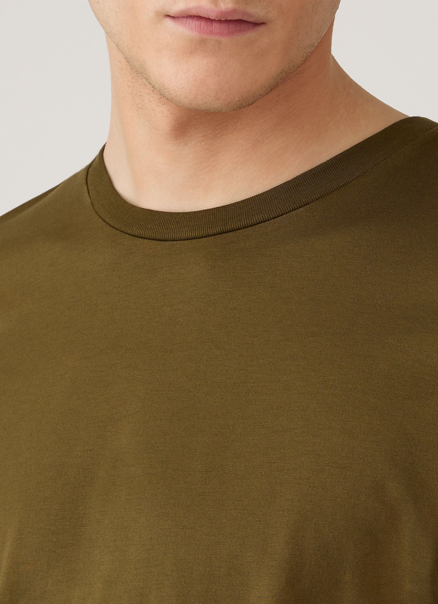 Men's Long Sleeve Midweight T-shirt in Loden Green