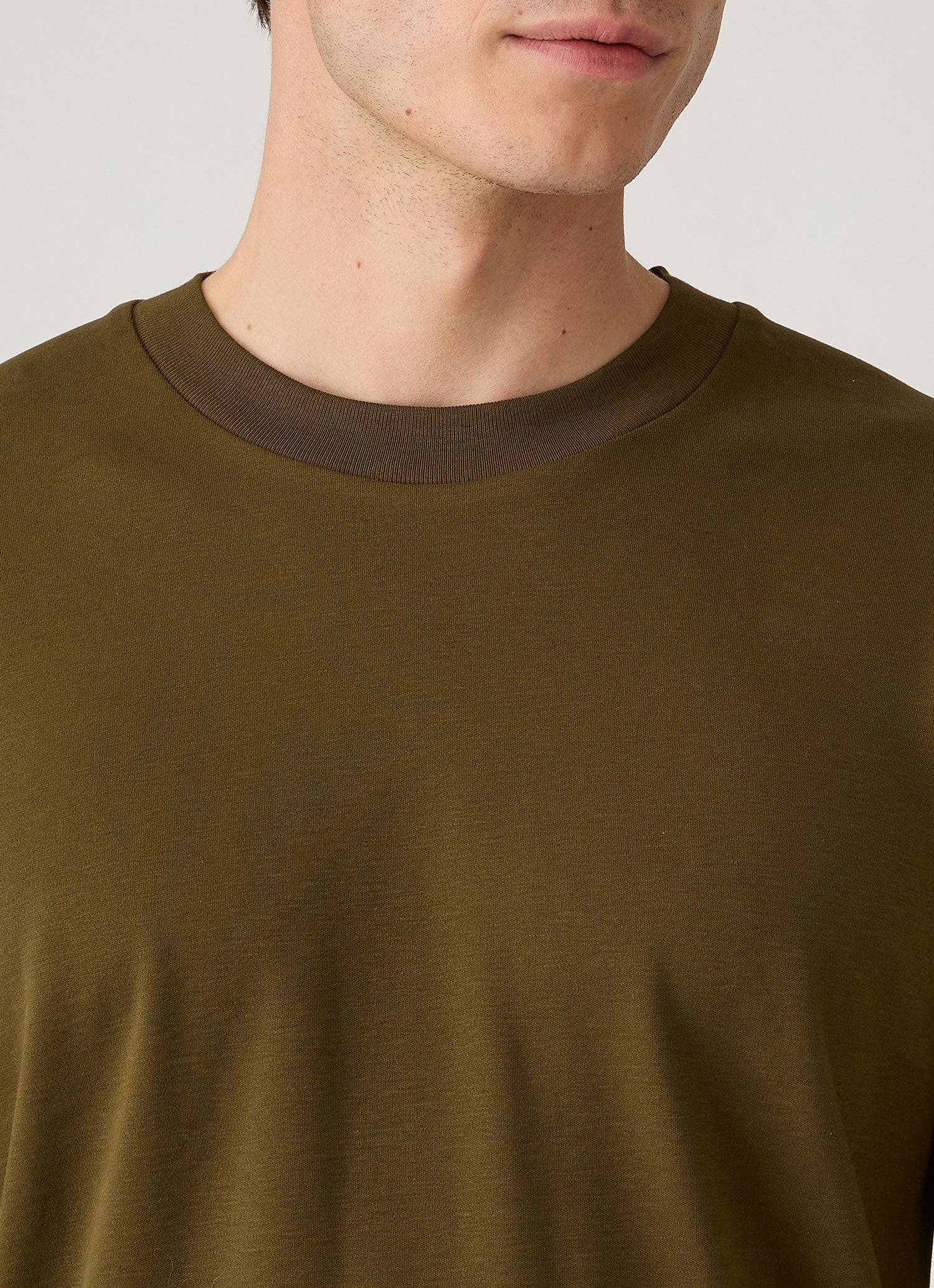 Men's Long Sleeve Heavyweight T-shirt in Loden Green