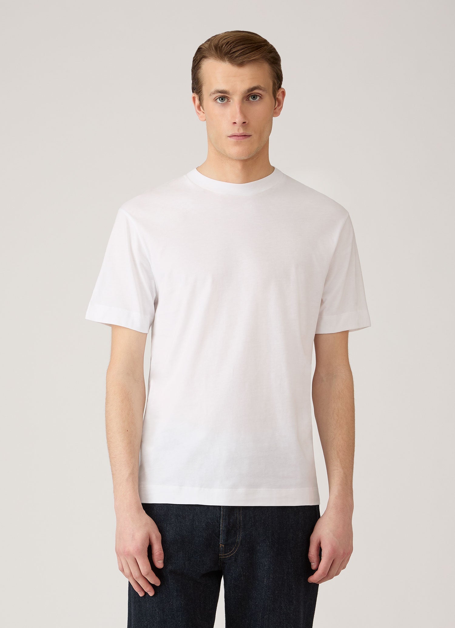 Men's Brushed Cotton T-shirt in White