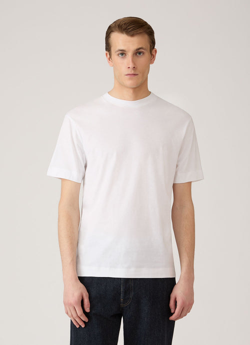 Men's Brushed Cotton T-shirt in White