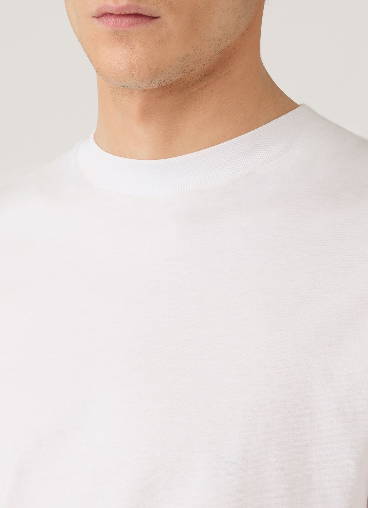 Men's Brushed Cotton T-shirt in White