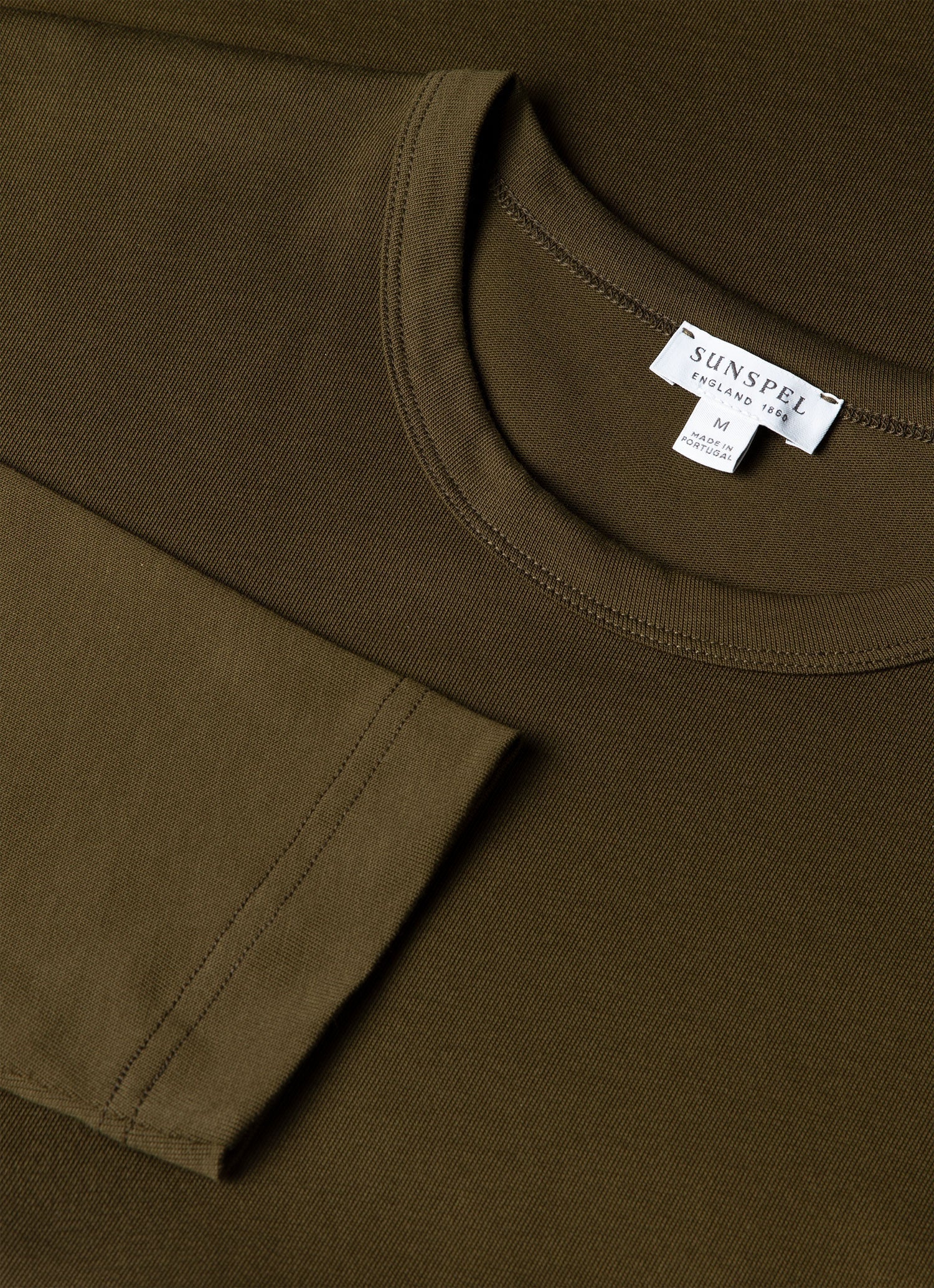 Men's Long Sleeve Heavyweight Classic T-shirt in Loden Green